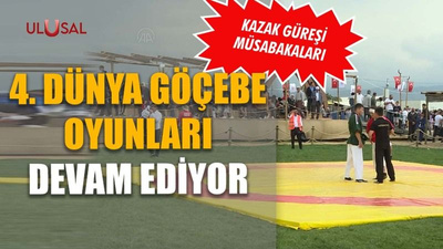 4. Dünya Göçebe Oyunları devam ediyor: Kazak güreşi müsabakaları